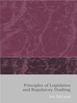 cover image of Principles of Legislative and Regulatory Drafting